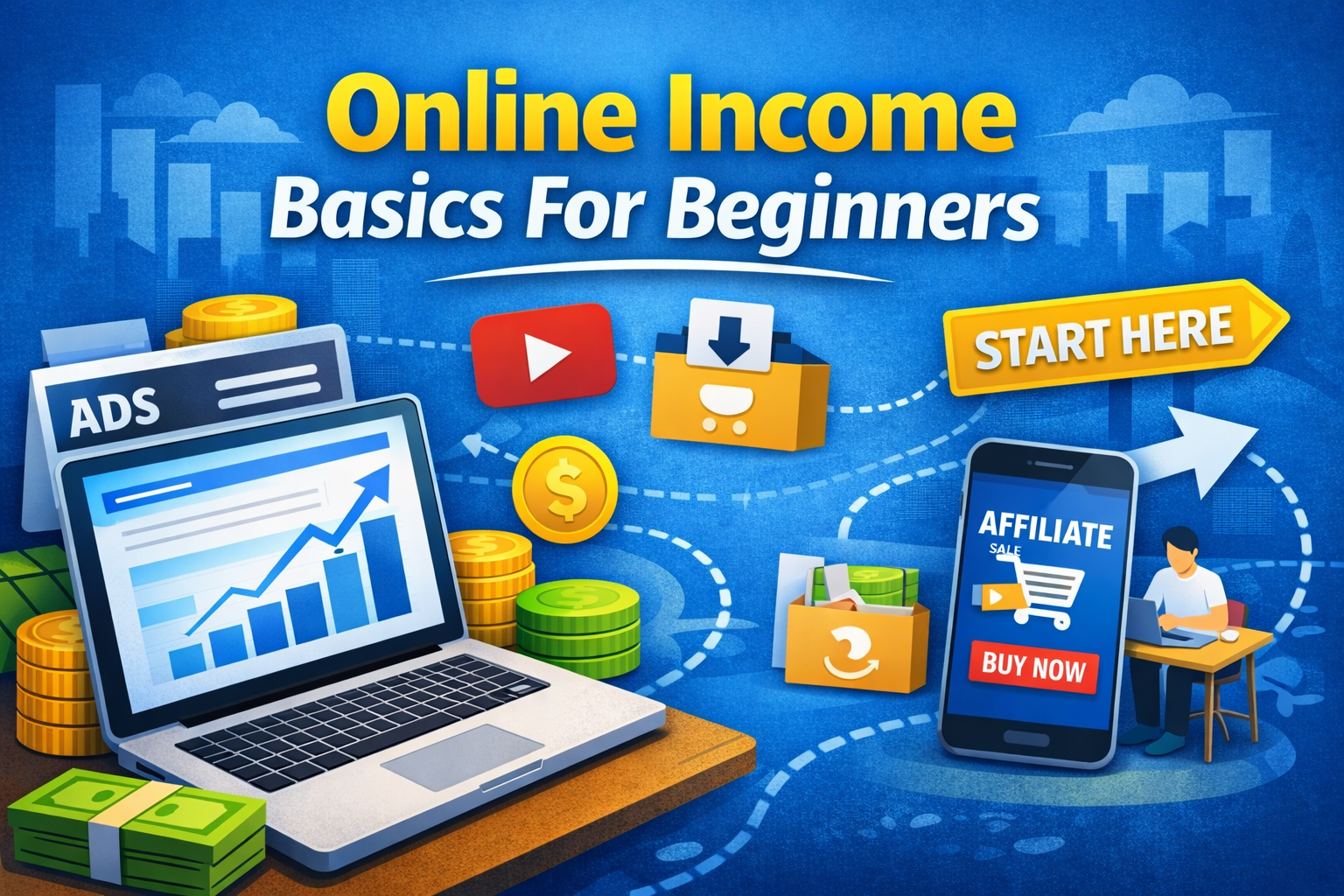 Online Income Basics For Beginners The Truth The Myths And The Real Options